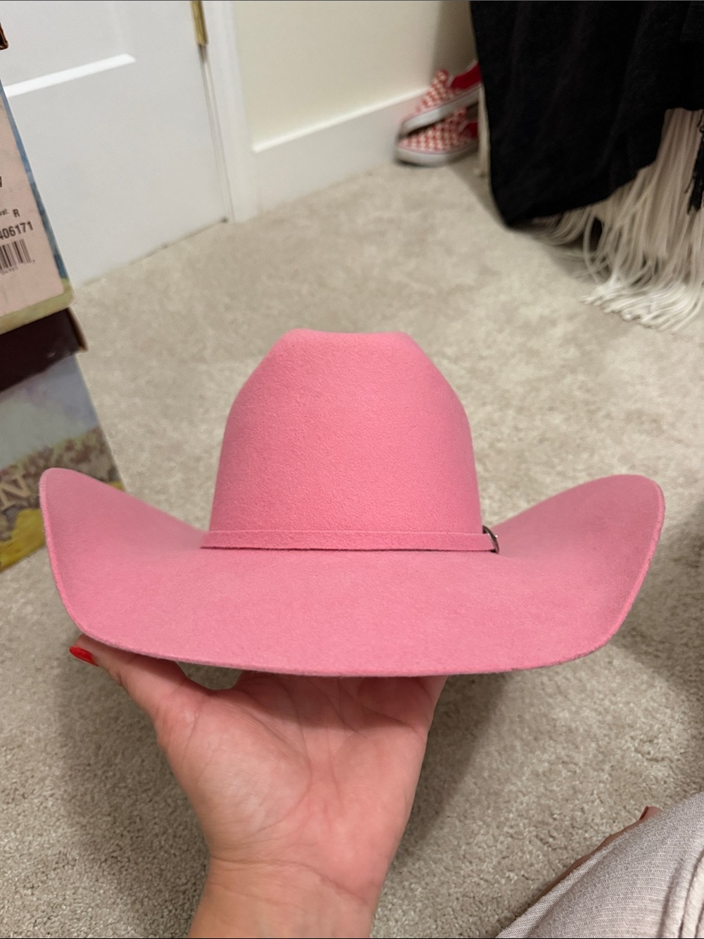 NEW Stylish Pink Women's Felt Cowboy Hat - Picture 1 of 5